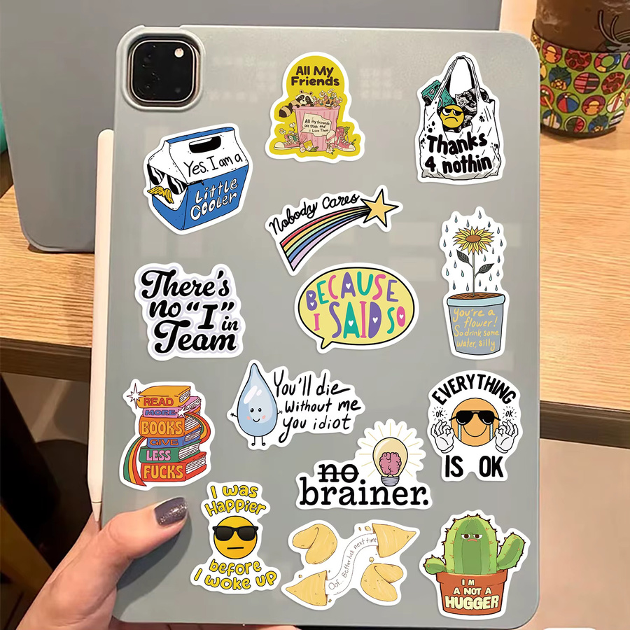 50 Stück Cartoon Sarcastic Graffiti Aufkleber wasserfest für Gitarre, Notebook und Gepäck in Multicolour - Bild 3