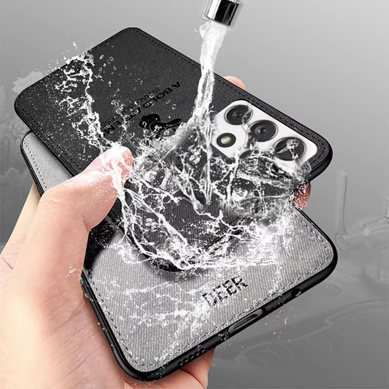 Samsung Handyhülle Hardcover mit Hirschmuster in Schwarz für Galaxy S24 S23 S22 S21 S20 Ultra Plus FE A55 - Bild 2