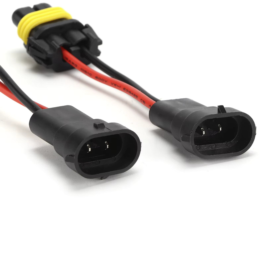 YOSOO H11 Scheinwerfer Verkabelung Set mit Stecker auf Buchse Adapter, Paar, Schwarz, Universal Plug & Play 12V-24V - Bild 5