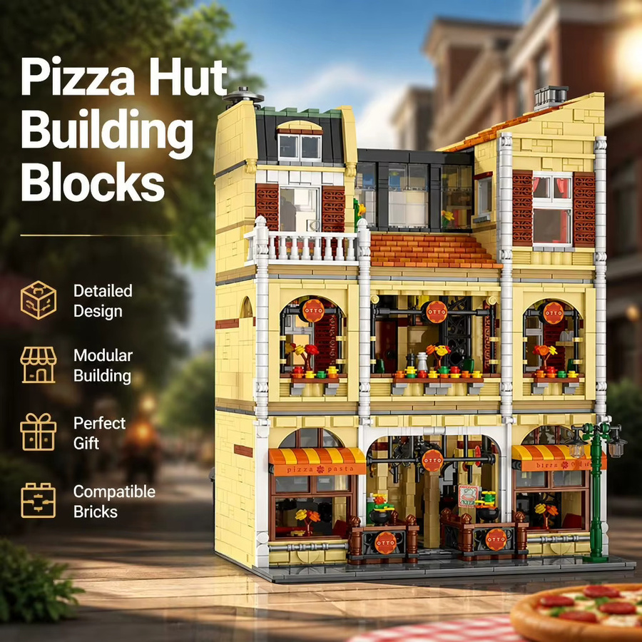 Pizza Hut Modulares Baustein-Set Stadtansicht Restaurant, Konstruktions-Bausteine, 5588 Teile - Bild 2