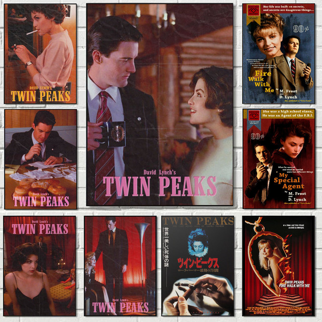 Wasserfester Twin Peaks Wandaufkleber als selbstklebendes Poster für deine Wanddekoration in Mehrfarbig - Bild 1