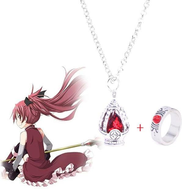 Halskette und Ring Set, Zinklegierung, Weiß, Unisex - Bild 1