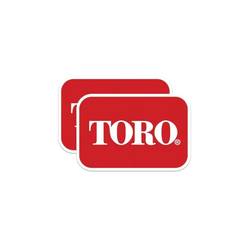 2 rote TORO Logo-Aufkleber aus Vinyl für Zero Turn und Walk-Behind Mäher, B: 10,16 cm x H: 15,24 cm - Bild 1