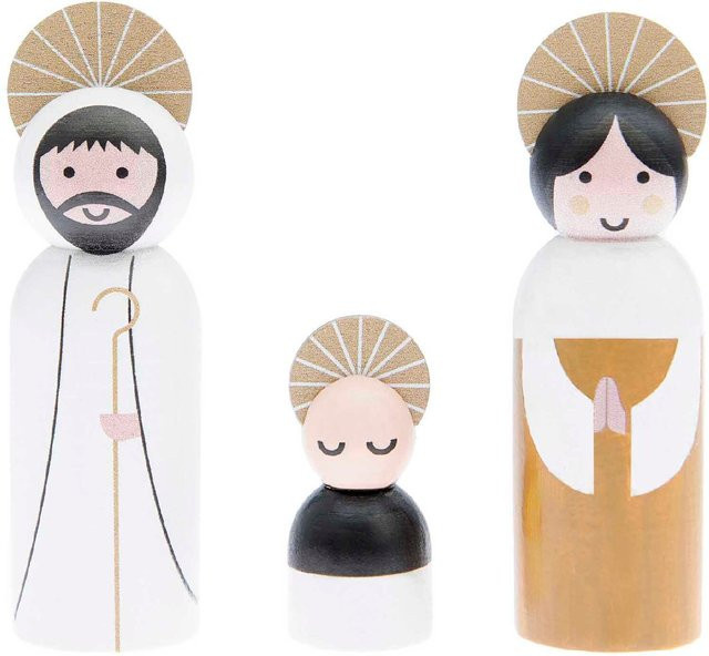 Rico Design Krippen-Figuren aus Vollholz in Natur für deine Weihnachtsdekoration - Bild 1