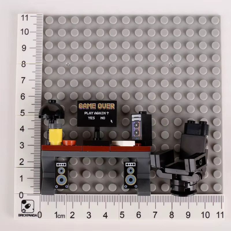 BRICKPANDA MOC Büro-Schreibtisch-Bausatz, mit Licht - Bild 4
