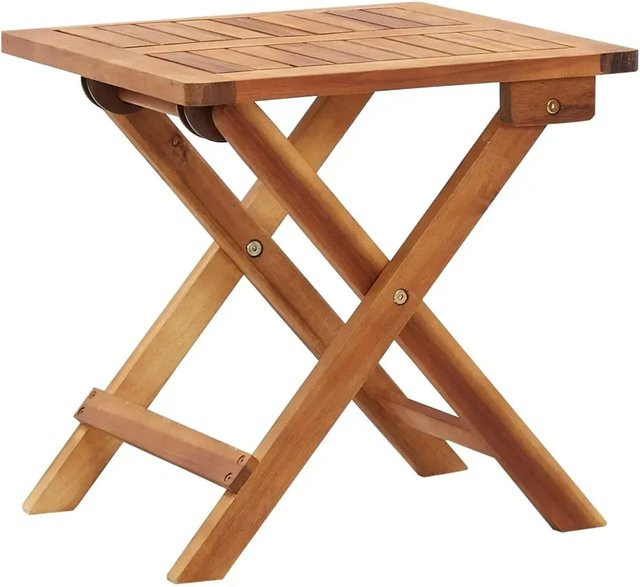 vidaXL Klappbarer Garten-Couchtisch aus Akazienholz in Braun, B/T/H: 40 x 40 x 40 cm - Bild 1