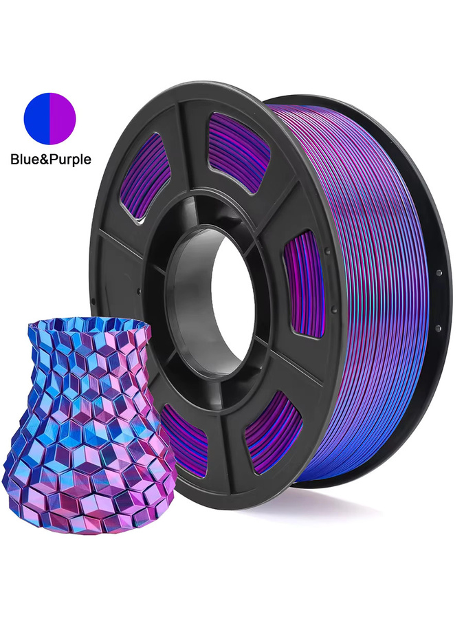PLA Filament 1,75mm Zweifarbig Blau-Lila für FDM 3D-Drucker, 250g Spule - Bild 7
