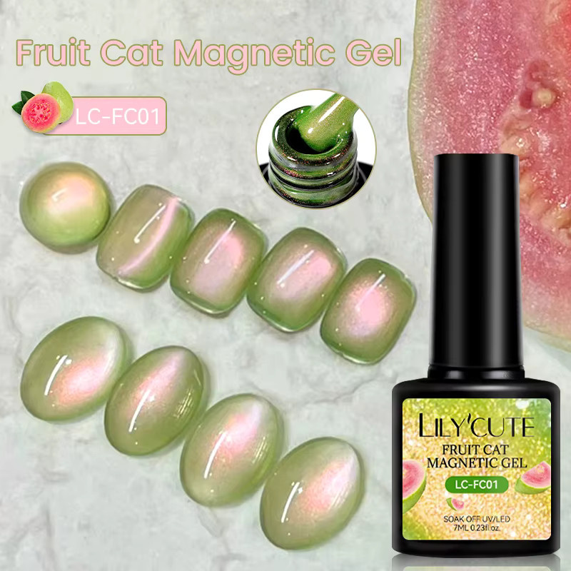 LILYCUTE Magnetisches Gel Grün Guava, Schimmernd, 7 ml - Bild 4