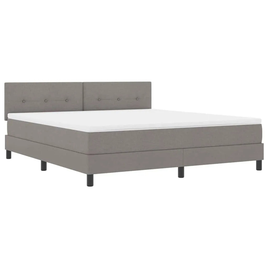 vidaXL Boxspringbett mit Matratze und LED-Unterbettbeleuchtung in Taupe, B/T/H: 180 x 200 x 88 cm - Bild 2