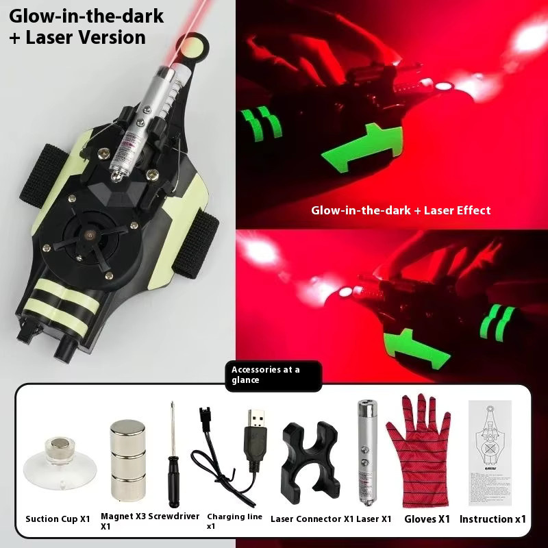 Bandai Marvel Spiderman Web Shooters Spider Silk Launcher, Laser Version, mit Licht - Bild 3