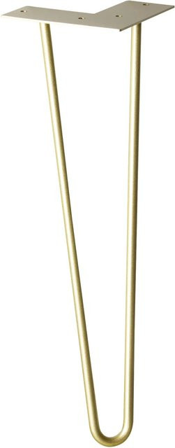 Wagner Möbelbein Hairpin aus Stahl in Pearl Gold matt, Höhe: 40 cm - Bild 1