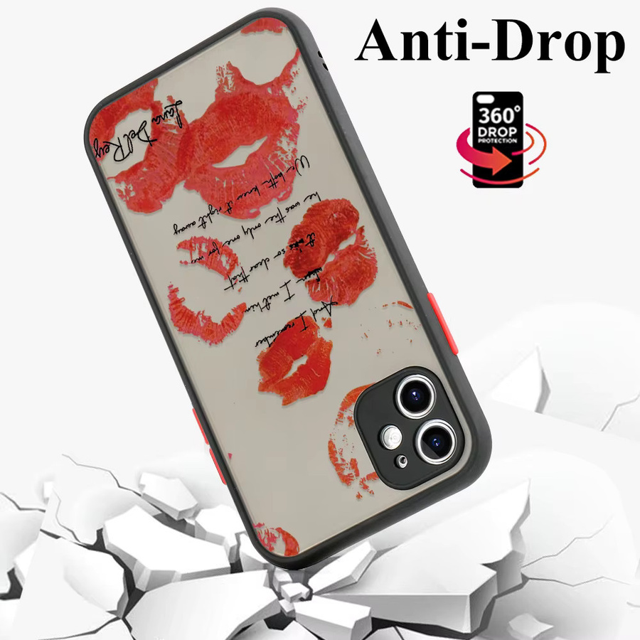 Handyhülle mit rotem Lippen-Design für Samsung Galaxy S24 S23 S22 Ultra A54 5G A34 A53 A52 A33 A32 A23 A14 A72 A05s S21 FE S20 in Rot - Bild 2