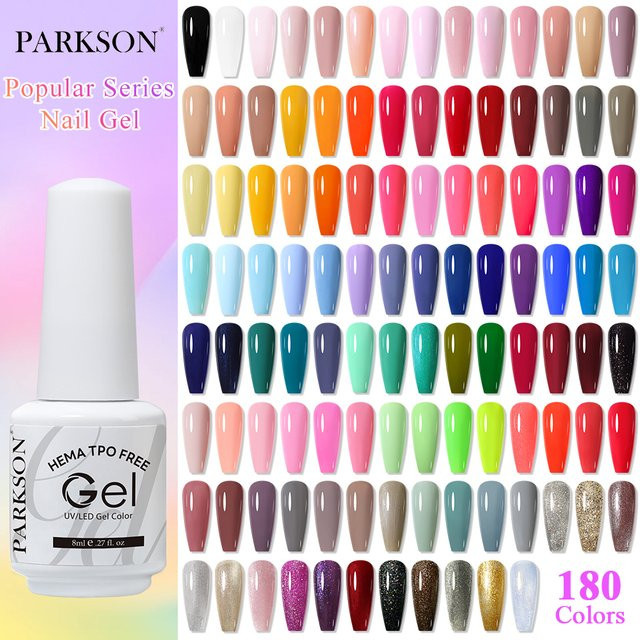 Parkson Color Gel Nagellack, Nude Pink Red Green Collection, 8 ml, Schimmernd - Bild 1
