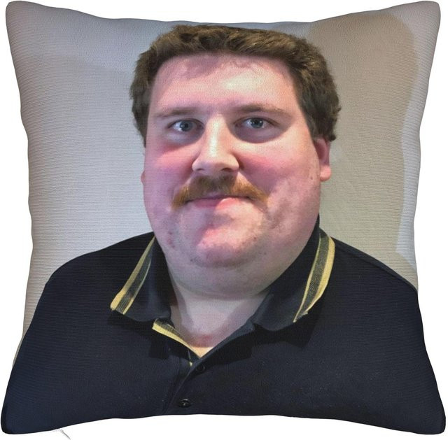 Dekorative Kissenbezüge Drachenlord Rainer Winkler Merch von bobble Home in Schwarz mit Reißverschluss, Breite: 40,64 cm, Höhe: 40,64 cm - Bild 1
