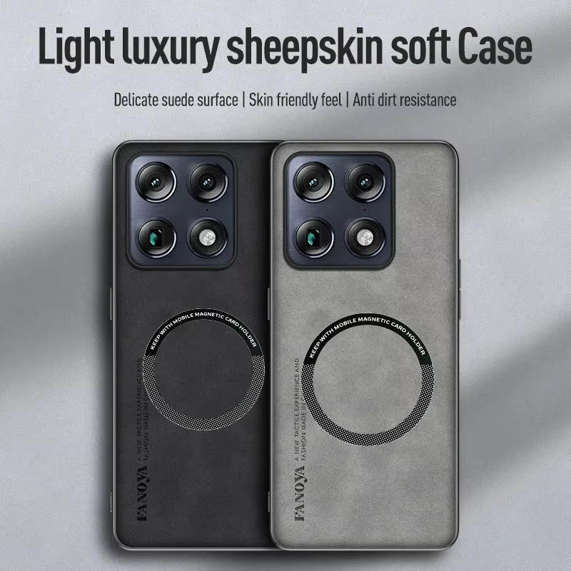 Luxuriöse Business-Schafslederhülle für Motorola Moto Edge 70 Ultra X70 Air 60 Pro Fusion 50 Ultra Magnetische Stoßfeste Schutzhülle in Rot - Bild 3