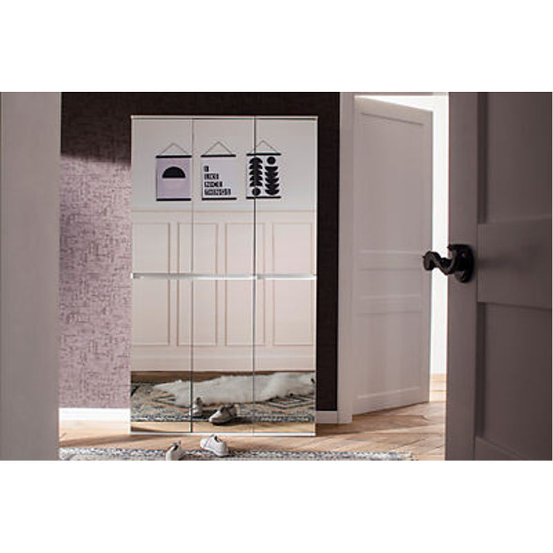 Garderobenschrank Trendteam Mirror in Weiß mit Spiegeltür B/H/T: 111 x 191 x 34 cm - Bild 2