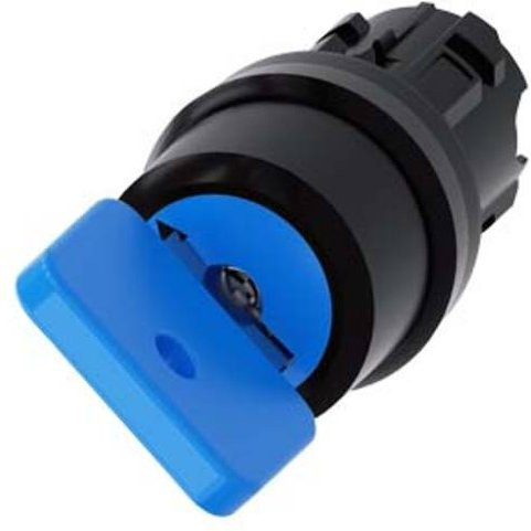 Siemens Schlüsselschalter 3SU1000-4GF11-0AA0 Blau IP66 IP67 IP69/IP69K aus Kunststoff - Bild 1