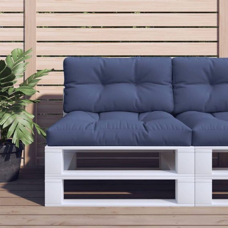 vidaxl Palettenkissen aus Stoff in Blau, Rechteckig, B/T/H: 80 x 40 x 12 cm - Bild 1