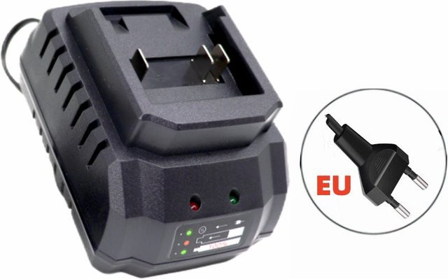 Schnellladegerät für Makita 18V und 21V Li-Ionen-Akkus in Schwarz - Bild 1
