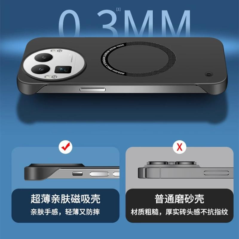 Schlanke rahmenlose Hart-PC-Hülle für Realme GT8 Pro in Schwarz - Bild 3