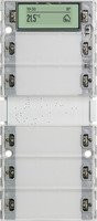 Gira Tastsensor 3 Plus 5-fach für KNX mit Inbetriebnahme-Wippe in Weiß - Bild 1