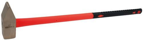 KS Tools BRONZEplus Vorschlaghammer aus Aluminium-Bronze mit Fiberglasstiel, Rot, 8000 g - Bild 1