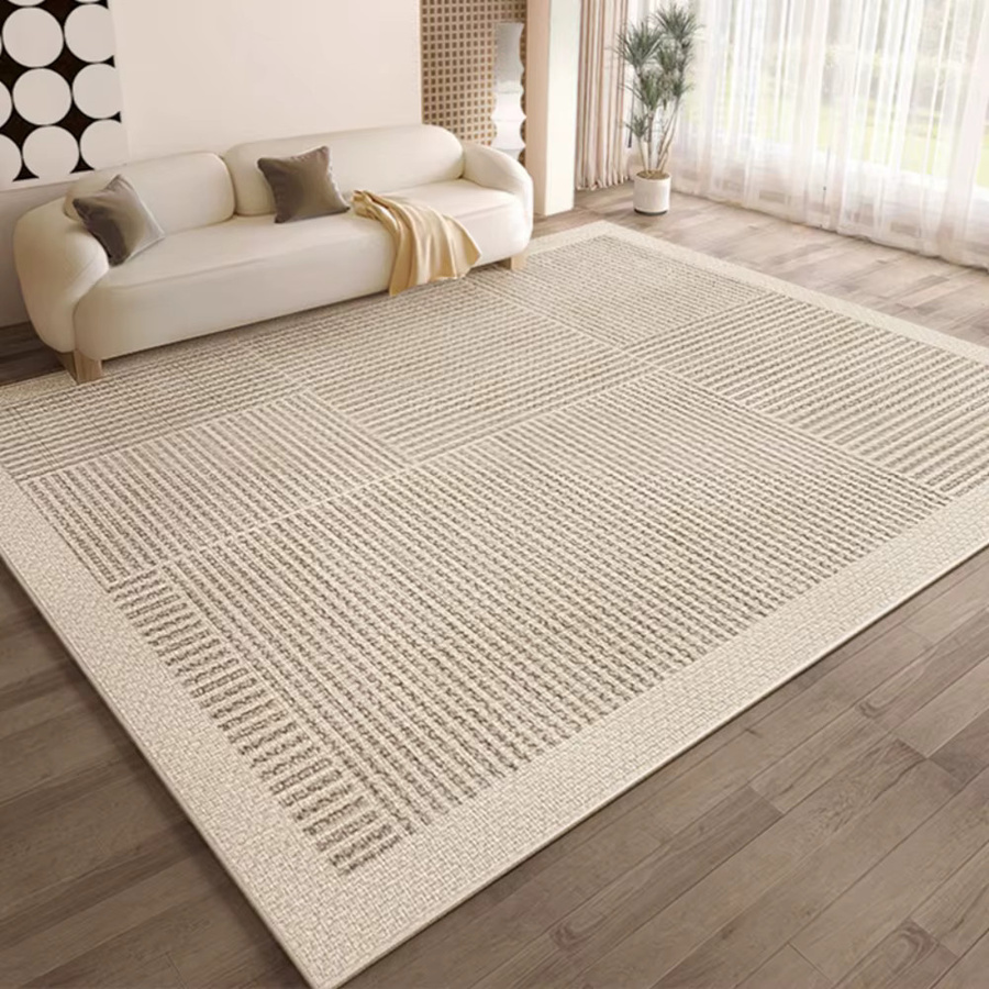 VIKAMA Moderner Geometrischer Teppich in Bunt und Beige, Rutschfest und Pflegeleicht, Rechteckig, Breite: 150 cm, Tiefe: 100 cm - Bild 1