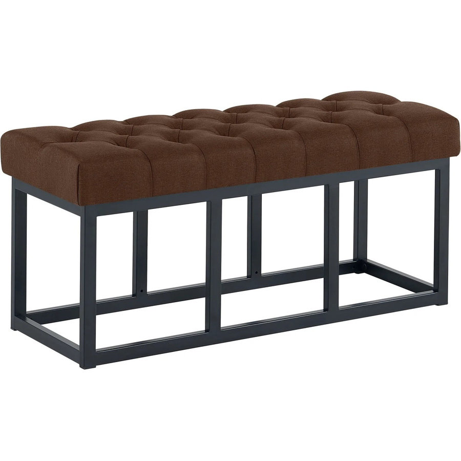 CLP Sitzbank Amun aus Stoff in Schwarz Braun, Breite: 100 cm, Höhe: 46 cm, Tiefe: 38 cm - Bild 2