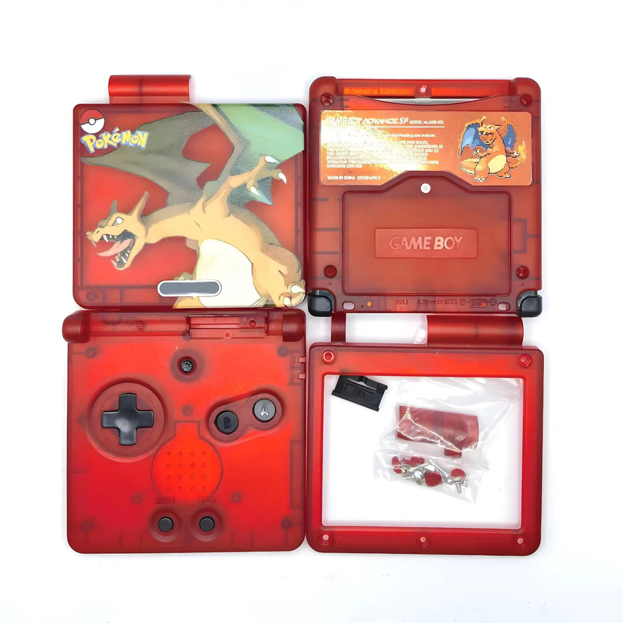 Bandai Pokémon Charizard Red Limited Edition GBA SP Shell & Box, Zubehör - Bild 2