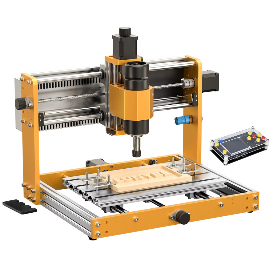 LUNYEE CNC3018PRO 3-Achsen Ganzmetall-CNC-Fräsmaschine mit 500W Motor, Endschaltern, Not-Aus und GRBL Offline-Steuerung in Gold - Bild 6