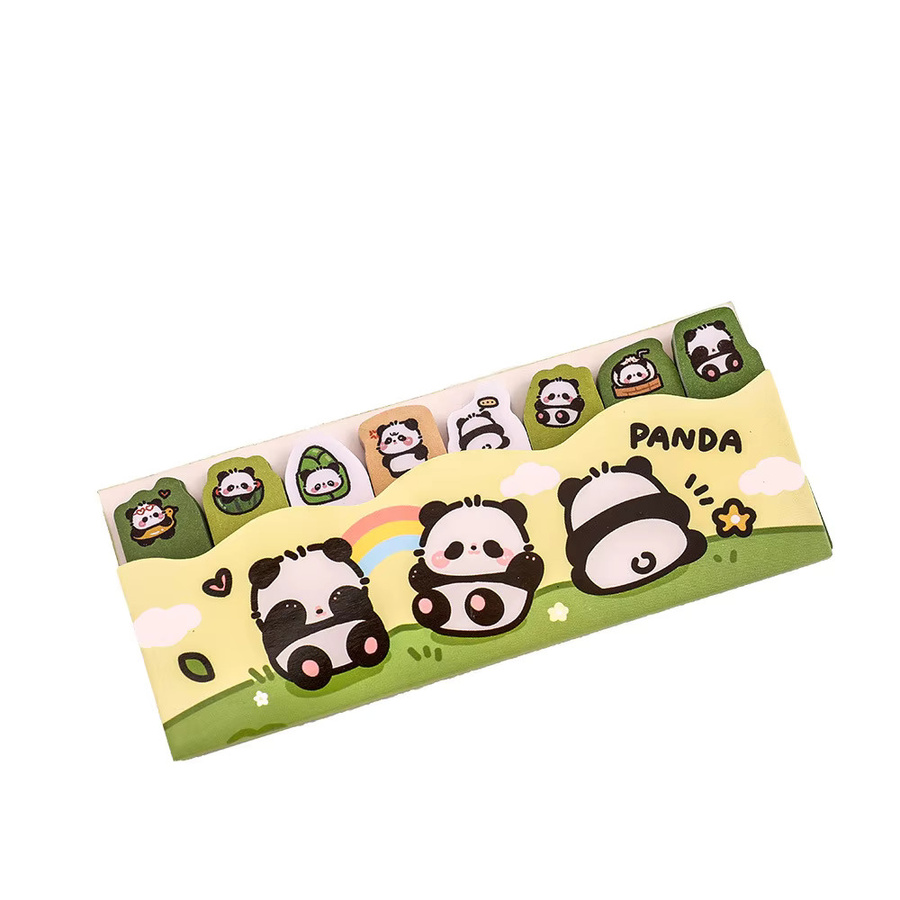 Niedliche Cartoon-Pandas Haftnotizen und Notizindex-Aufkleber in Mehrfarbig - Bild 3