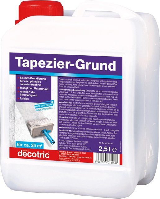 Decotric Tapezier-Grund 2,5 l Weiß Synthetic Resin - Bild 1