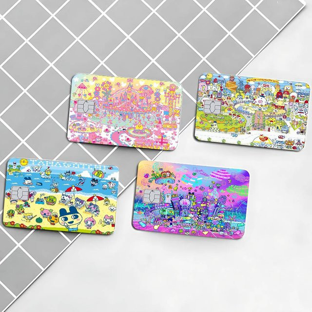 Potdemiel Tamagotchi Anime Aufkleber Set Multicolor für Bankkarten und Buspässe wasserfest - Bild 1