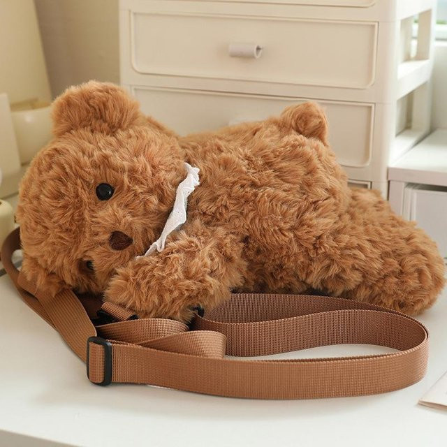 Frühlings Plüschrucksack, Bär und Hase, rosa, 30cm - Bild 1
