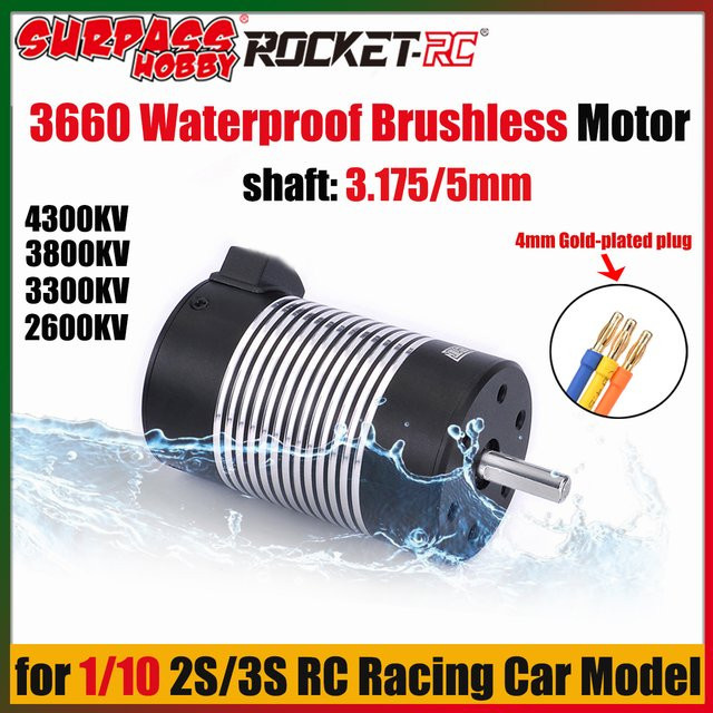 Surpass Hobby Rocket 3660 Bürstenloser Motor, 1:10, 5,0 mm/3,175 mm Welle - Bild 1