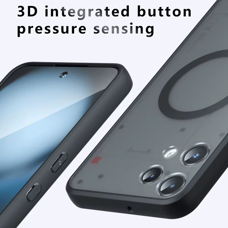 ELVEV Magnetische Hülle für Nothing Phone 3A Lite mit Anti-Drop Airbags, Matte Oberfläche und Saugnapf-Funktion - Bild 4