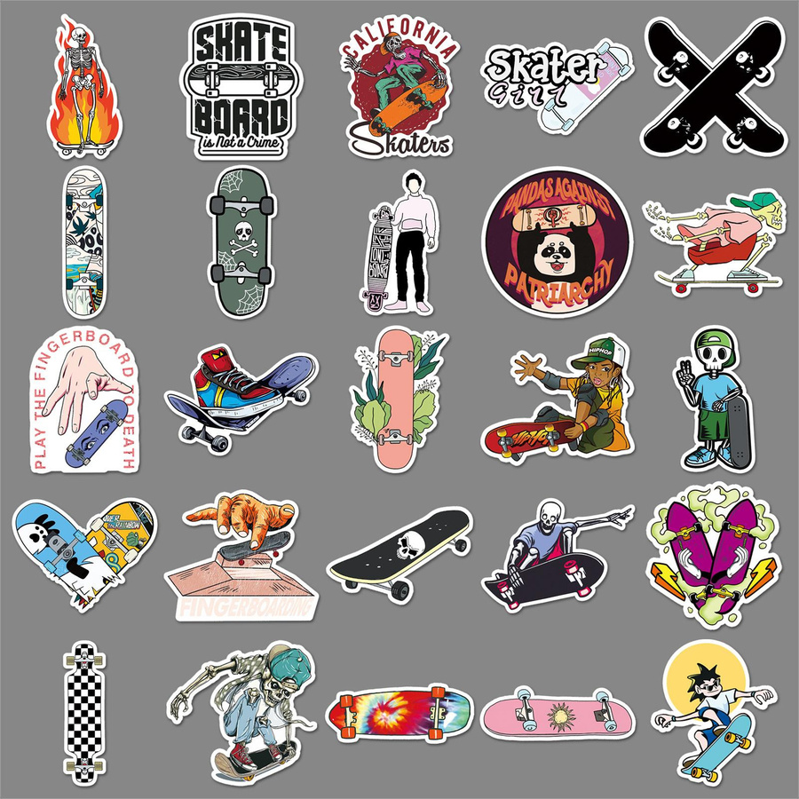 50 Skateboard Doodle Cartoon Sport Kreativ Guka DIY Skateboard Koffer Aufkleber Wasserdicht Car beautiful stickers - Bild 2