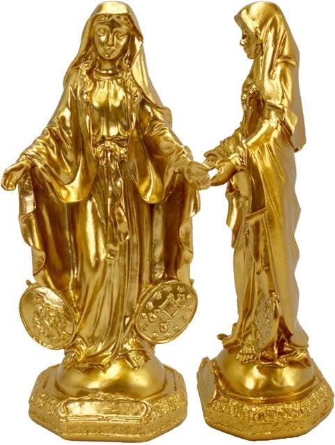 S.fields.inc Marienstatue Jungfrau Maria als religiöses Ornament aus Harz in Gold, Höhe: 22 cm - Bild 1