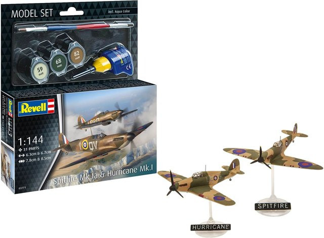 Revell Spitfire Mk.Ia & Hurricane Mk.I Model Set, 1:144 - Bild 1