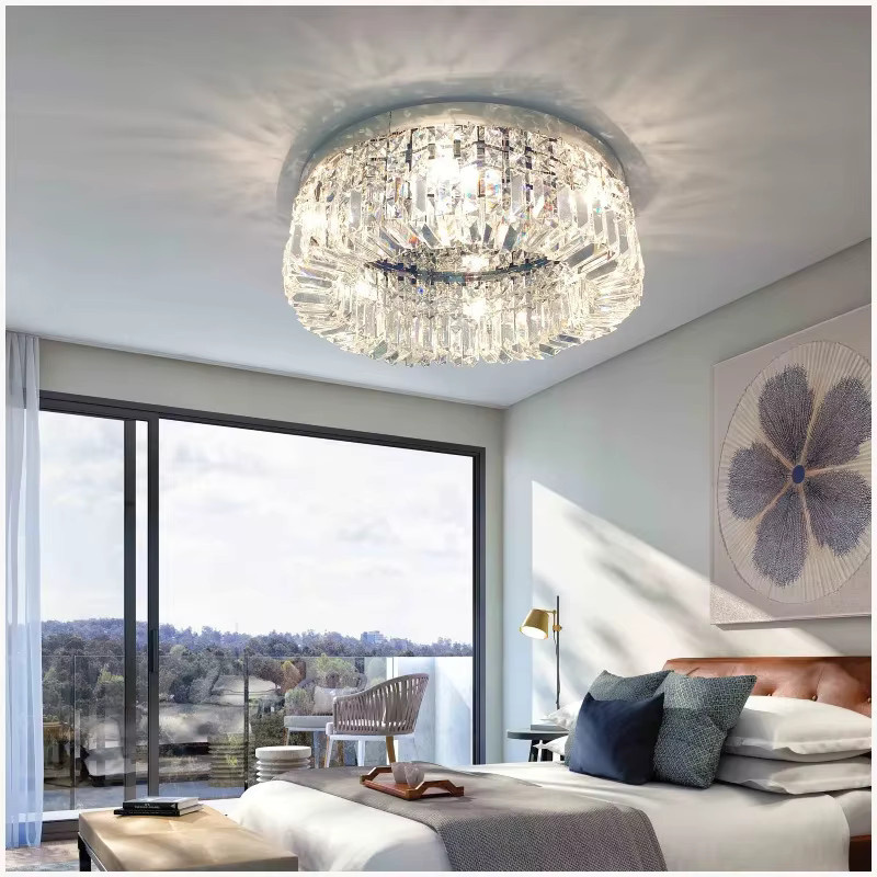 TAONUANSHU Nordic Kristall LED Deckenleuchte in Gold oder Chrom für Wohnzimmer, Schlafzimmer und Hotel - Bild 2