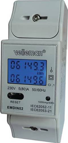 Velleman EMDIN02 Energiekosten-Messgerät mit LCD-Display in Weiß - Bild 1