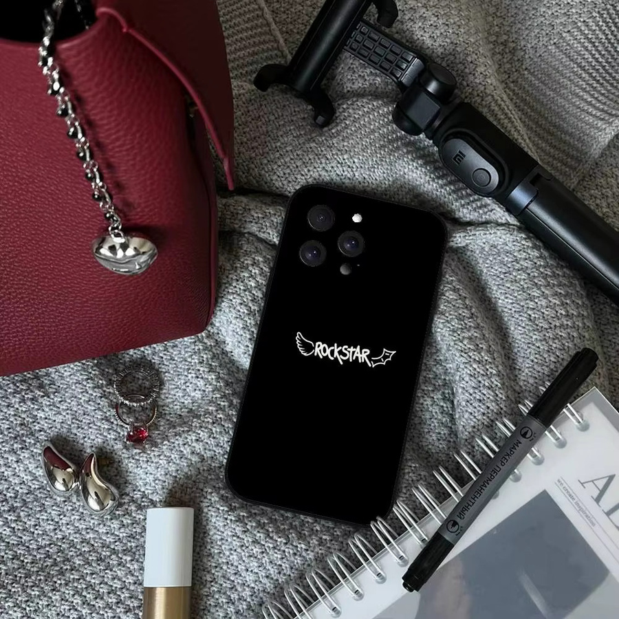 Matte Silikon Handyhülle im DUKI Rapper Design für Apple iPhone Modelle in Schwarz - Bild 3