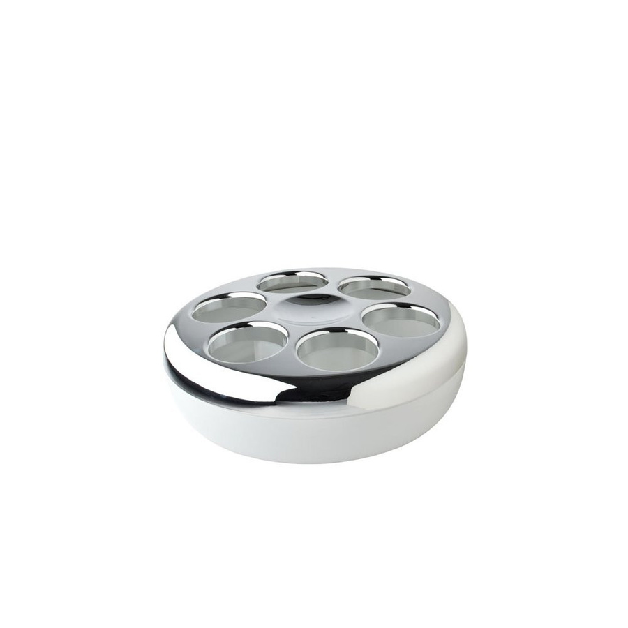 Helios Flaschenkühler Pure weiß/chrom Ø: 27 cm, Höhe: 10,9 cm - Bild 1