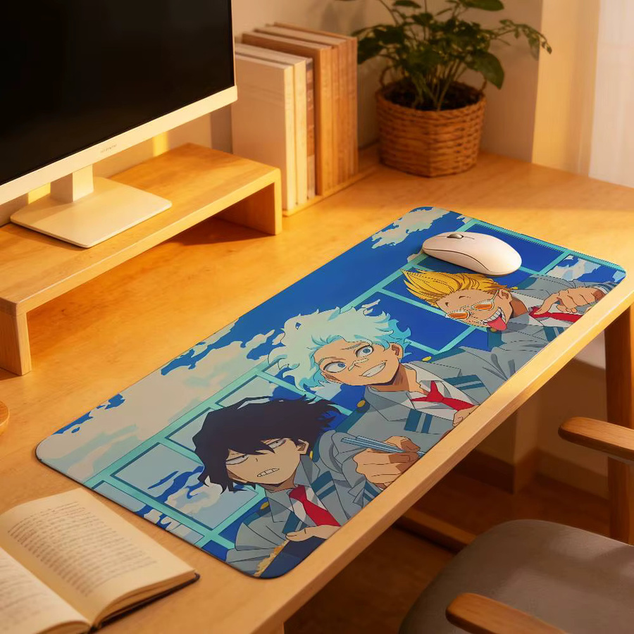 Aizawa S-Shirakumo Y-Yamada Mauspad als große Landschafts-Schreibtischunterlage für Laptop und Tastatur, Mehrfarbig - Bild 3
