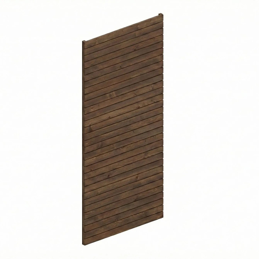 SKANHOLZ Carport-Seitenwand aus Fichte in Nussbaum Braun, B/H: 141 x 330 cm - Bild 2