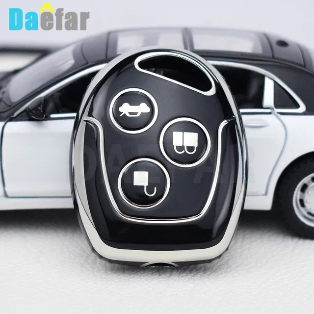 DAEFAR TPU-Schlüsselhülle für Ford Focus, Fiesta, Fusion, Mondeo, Transit, Street, Ka in Schwarz - Bild 1