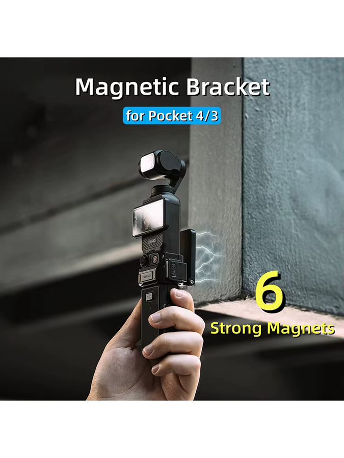 DJI Magnetische Halterung für Osmo Pocket 3 und Pocket 4, Verstellbare Saugnapf-Fixierung in Schwarz - Bild 5