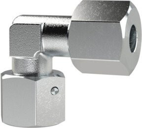 Riegler Einstellbare Winkel-Verschraubung aus verzinktem Stahl in Silber, Rohr-Außen-Ø 14 mm - Bild 1