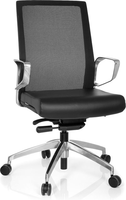 hjh OFFICE Profi Bürostuhl PROVIDER NET in Schwarz mit Kunstleder und Armlehnen - Bild 1