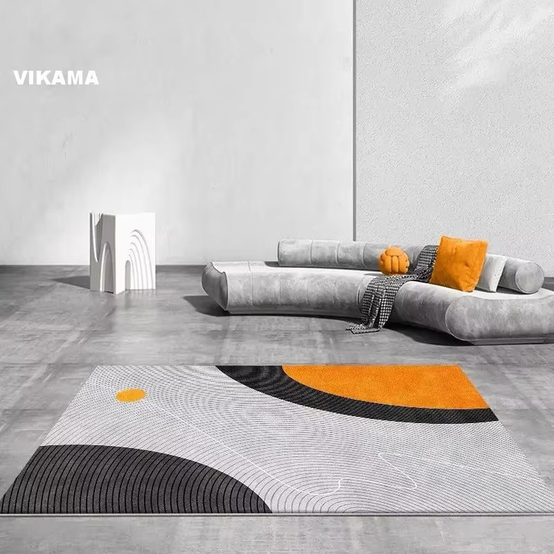 VIKAMA Nordic Kristall Samt Teppich, Schmutzabweisend und Rutschfest, Rechteckig, Polyester - Bild 4